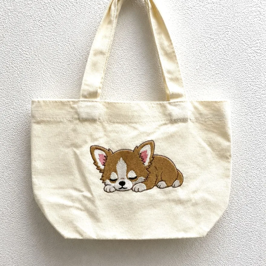 すやすやチワワのトートバッグ